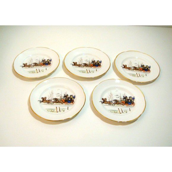 Royal Tara Fine Bone China Ireland 6" Plates Set of Five - Picture 1 of 5